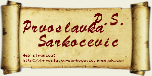 Prvoslavka Šarkoćević vizit kartica